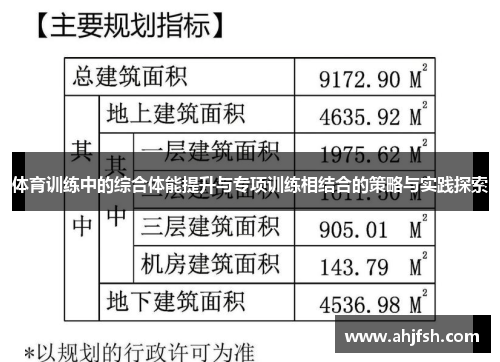 体育训练中的综合体能提升与专项训练相结合的策略与实践探索